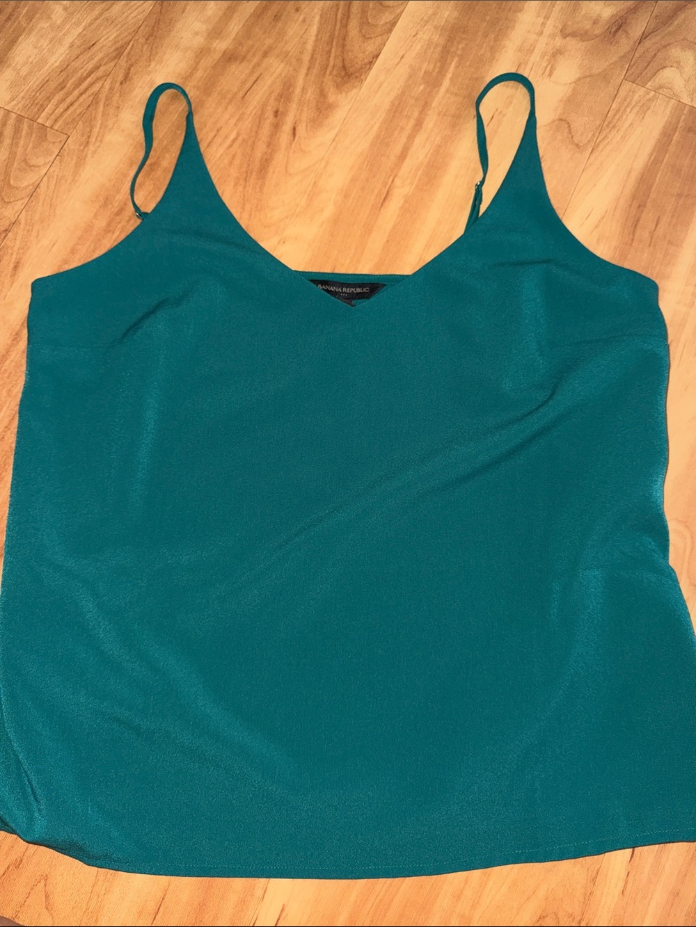 Banana Republic Teal V-Neck Adjustable Strap Cami